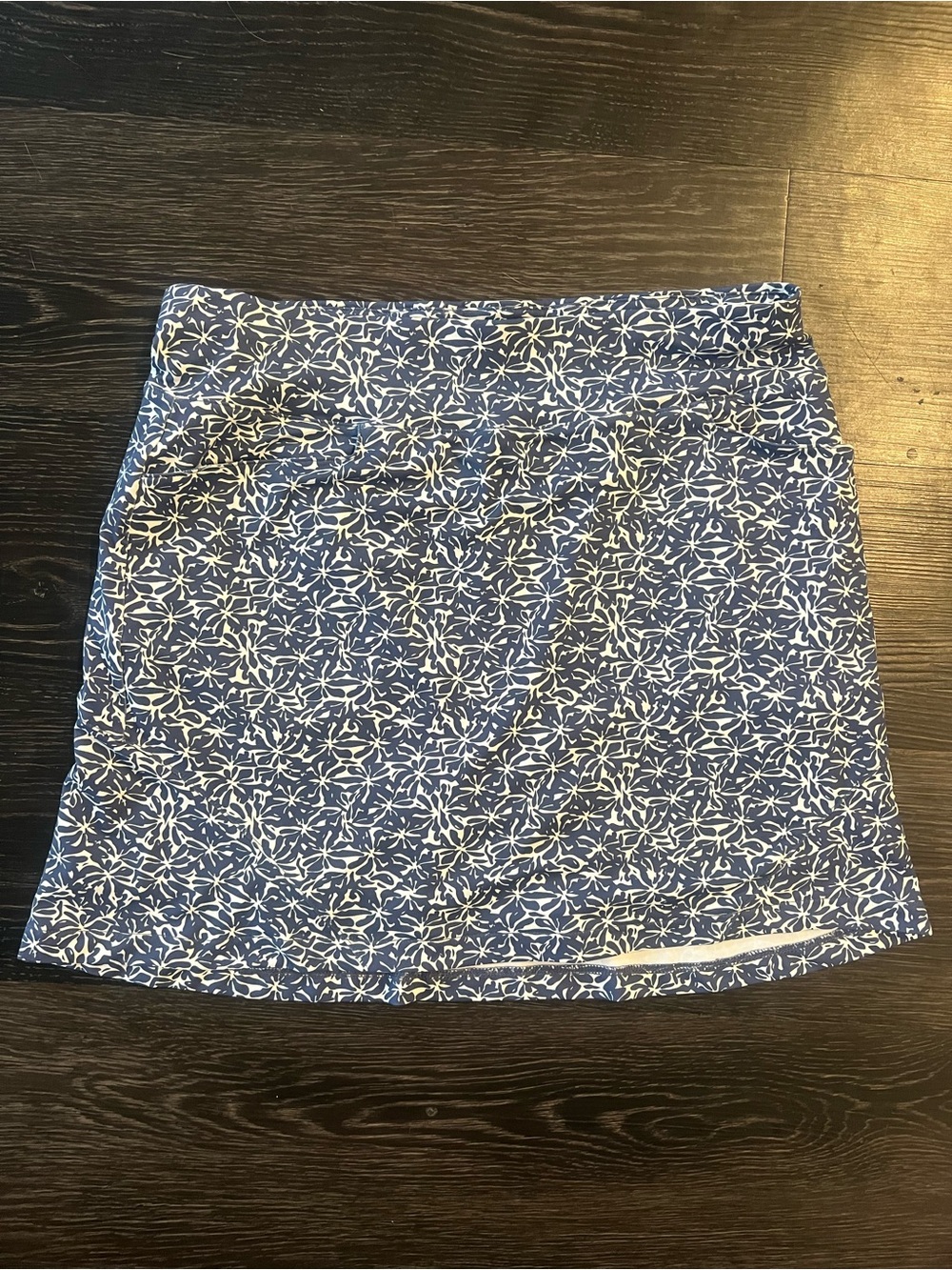 Blue Floral Print Women's Skort - Casual A-Line Skort